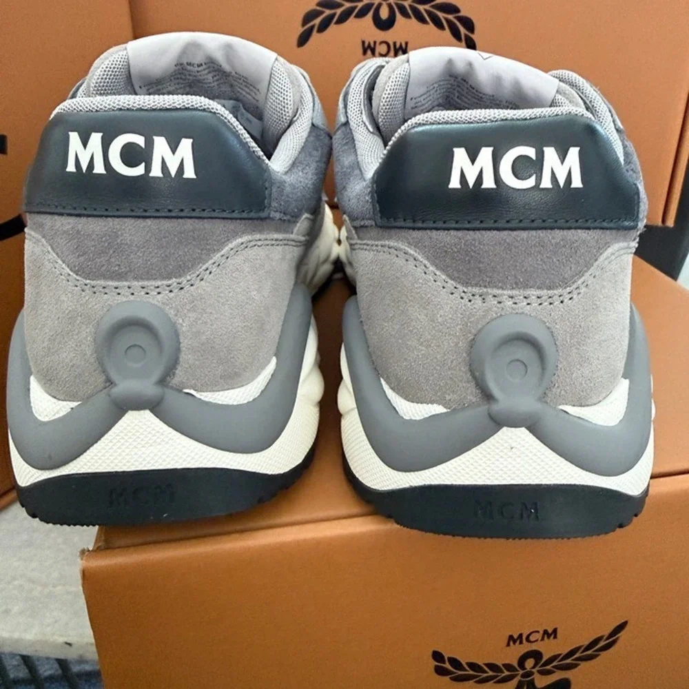 MCM Skywander Low‎ Top Sneakers Women's Ice Gray Lace Up Closure, 40